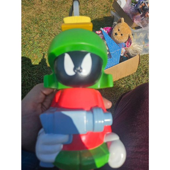 1996 Space Jam Marvin the Martian tumbler cup with straw. - Picture 3 of 6